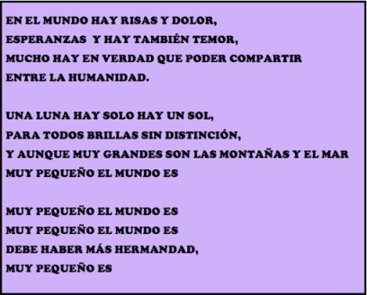 Muy pequeño el mundo es